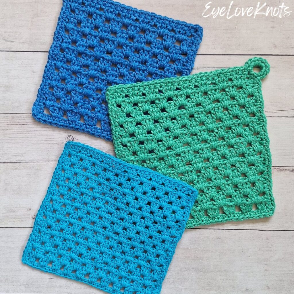 easy sport weight granny stitch washcloths