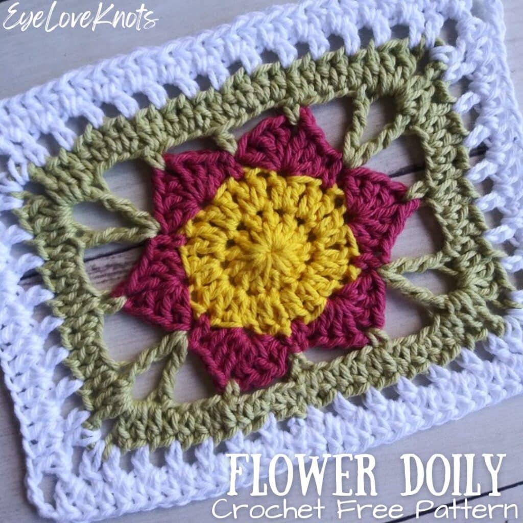 flower doily crochet free pattern