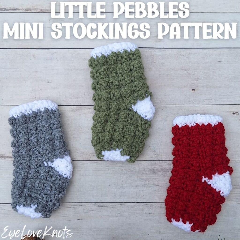 little pebbles mini stocking crochet pattern