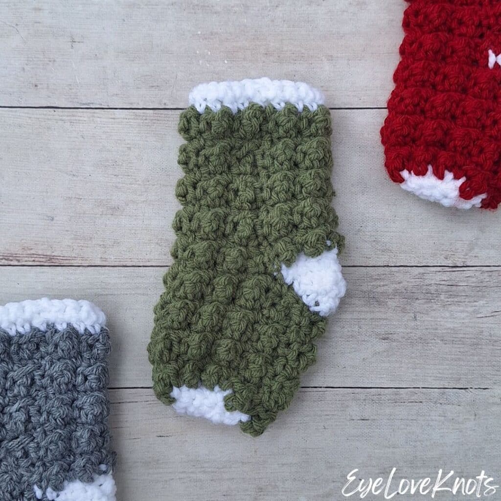 mini stockings aligned cobble stitch